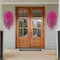 2 PCS Artificial Hanging Flowers – Long Vine Morning Glory & Eucalyptus, UV-Resistant Faux Greenery for Indoor & Outdoor Patio, Porch, Garden, Spring/Summer Decor, Light Purple